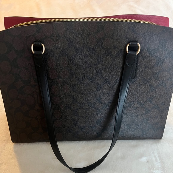 Coach Black and Brown Signature Tote - Picture 2 of 8